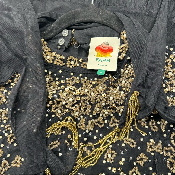 Farm Rio Embroidered Tulle Overlay Mini Dress, Size M - Picture 11 of 11